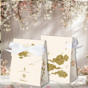 Vintage Gold Mystical Botanical Wedding Favour Box