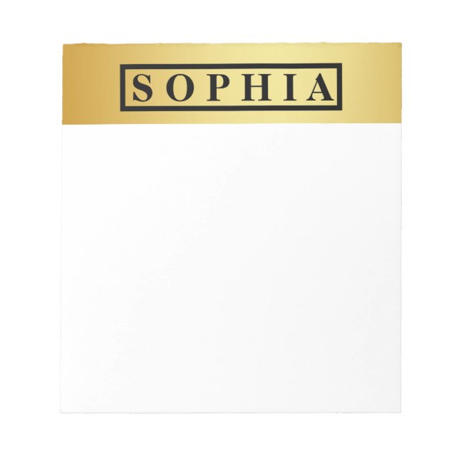 Vintage Gold Notepad (Front)
