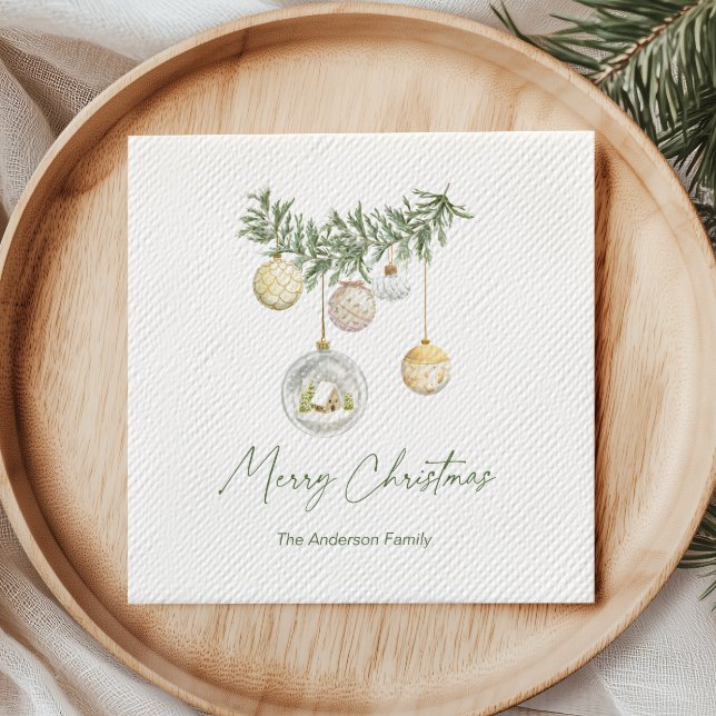 Vintage Gold Ornament Christmas Napkin (Creator Uploaded)