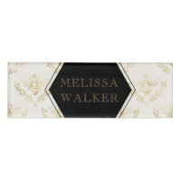 vintage gold queen bee apiary monogram