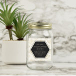 Vintage Gold Queen Bee Honey Jar Label<br><div class="desc">Vintage gold queen bee on two different backgrounds,  cream and black,  with polygons that holds all the information for your apiary. Choose between different items from this collection to complete your branding.</div>