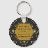 vintage gold queen bee monogram apiary