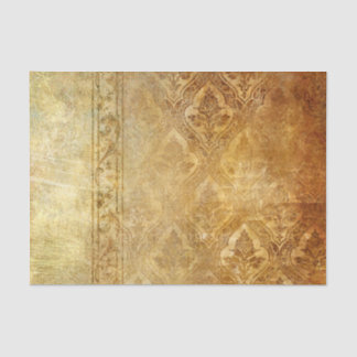 Vintage,gold,rustic,damasks,worn,floral,pattern,sh Tissue Paper