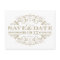 Vintage Gold Scrollwork White Save the Date