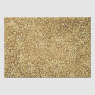 Vintage Gold Swirls Pattern Classy Abstract Brown Tissue Paper