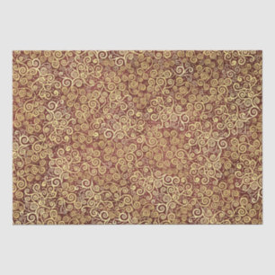 Vintage Gold Swirls Pattern Elegant Terracotta Tissue Paper