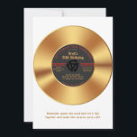 Vintage Gold Vinyl 45 Record Surprise Birthday Invitation<br><div class="desc">Vintage Gold Vinyl 45 Record Surprise Birthday Invitation - Please be aware that small font is used in this design. Thank you</div>