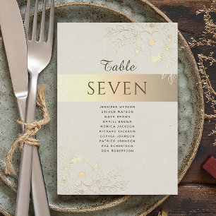 Vintage Gold Wedding Seating Chart