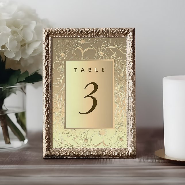 Vintage Gold Wedding Table Number (Creator Uploaded)