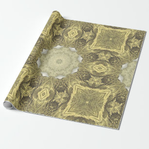 Vintage Golden Art Deco Abstract Pattern No2 Wrapping Paper