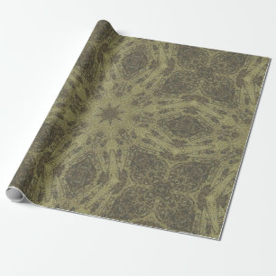 Vintage Golden Art Deco Abstract Pattern No4 Wrapping Paper