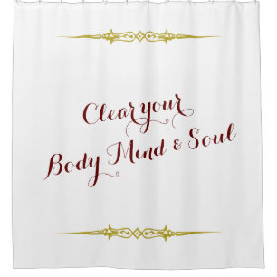 Vintage Golden Border Ornament II + your backgr. Shower Curtain