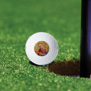 Vintage Golden Christian Holy Figure Golf Balls