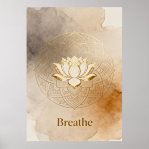 Vintage Golden Deer & Antique Clock Aesthetic Post Poster