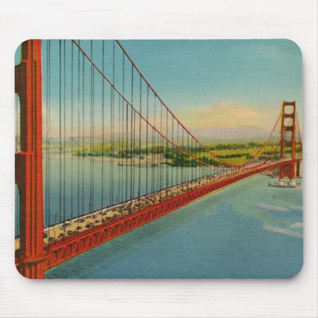 Vintage Golden Gate Bridge Mousepad (Front)
