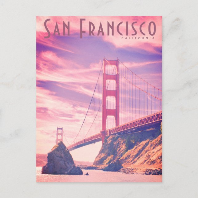 Vintage Golden Gate Bridge Travel Postcard (Front)