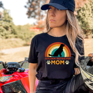 Vintage Golden Retriever Dog Mum Sunset T-Shirt