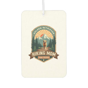 Vintage Golden Retriever Hiking Mom Trail Tested M Car Air Freshener
