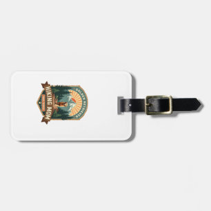 Vintage Golden Retriever Hiking Mum Trail Tested M Luggage Tag