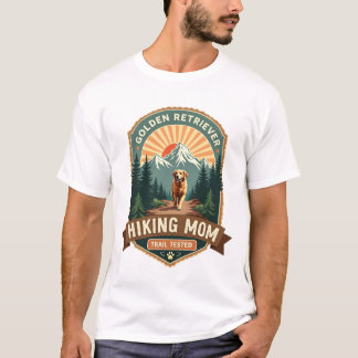 Vintage Golden Retriever Hiking Mum Trail Tested M T-Shirt