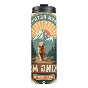 Vintage Golden Retriever Hiking Mum Trail Tested M Thermal Tumbler