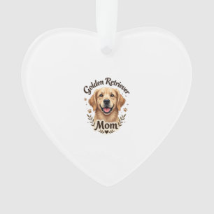 Vintage Golden Retriever Mum Dog Lover Typography  Ornament