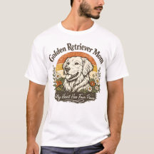 Vintage Golden Retriever Mum Wildflower Shirt