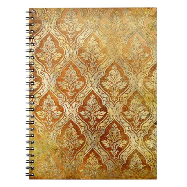 vintage golden shabby background notebook (Front)