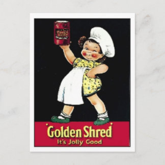 Vintage Golden Shred - It's Jolly Good Postcard