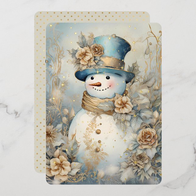Vintage Golden Snowman (Front/Back)