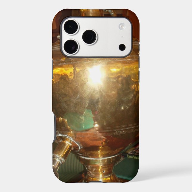 Vintage Golden Tea Pot Wall Art & Print (Back)