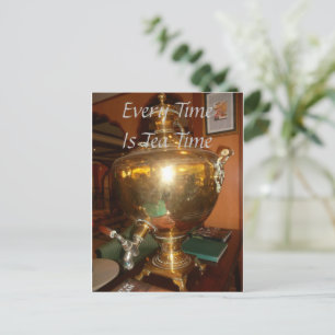 Vintage Golden Tea Pot Wall Art & Print Postcard