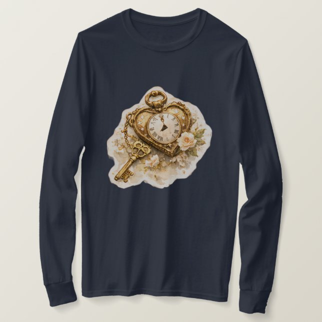 Vintage Golden Time Long Sleeve T-Shirt (Design Front)