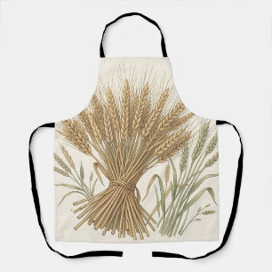 Vintage Golden Wheat Sheaf Bundle Harvest Apron