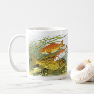 Vintage Goldfish Koi Fish, Marine Aquatic Sea Life Coffee Mug