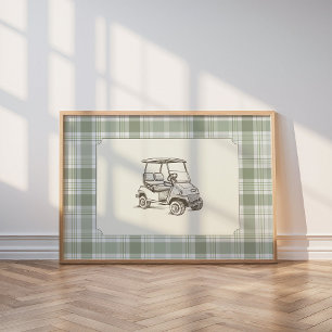 Vintage Golf Cart Wall Art