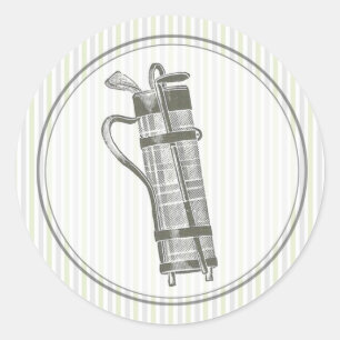 Vintage Golf Clubs Sticker