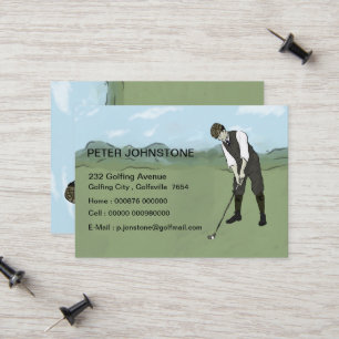 Vintage Golf player contact cards