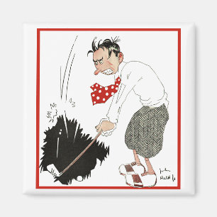 Vintage Golf Sports Humour, Funny Silly Golfer Magnet