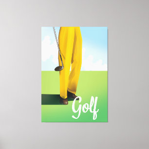 Vintage Golf Travel poster Canvas Print