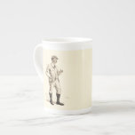 Vintage Golfer with Tobacco Pipe and Boots Bone China Mug<br><div class="desc">This dapper gentleman looks like he is ready to hit the links. A great piece depicting a vintage golfer holding a tobacco pipe,  ready to strike a hole in one. Buy your copy today!</div>