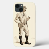 Vintage Golfer with Tobacco Pipe and Boots
