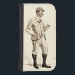Vintage Golfer with Tobacco Pipe and Boots Samsung S4 Wallet Case<br><div class="desc">This dapper gentleman looks like he is ready to hit the links. A great piece depicting a vintage golfer holding a tobacco pipe,  ready to strike a hole in one. Buy your copy today!</div>