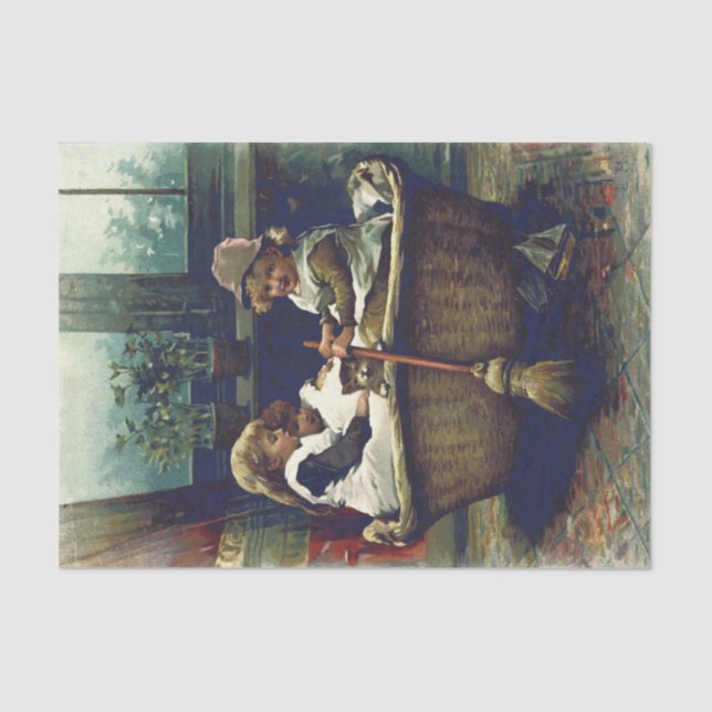 Vintage Good Ship Laundrybasket Tissue Paper (Front)