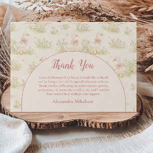 Vintage Goose 1st Birthday Thank You Card