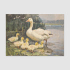 Vintage Goose and Goslings Painting Decoupage
