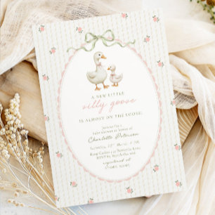 Vintage Goose Baby Shower Invitation