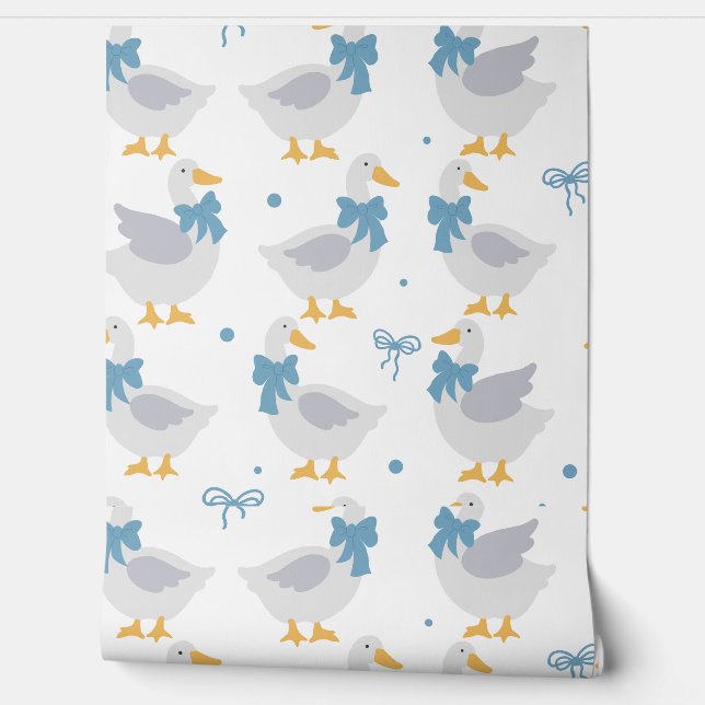 Vintage goose wallpaper (Unrolling)
