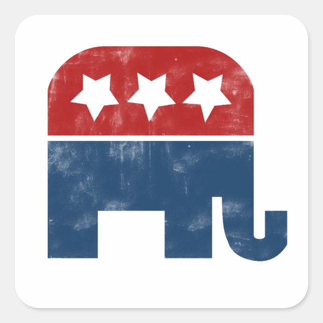 Vintage GOP logo Square Sticker (Front)