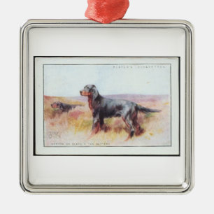 Vintage Gordon Setter Card Ornament